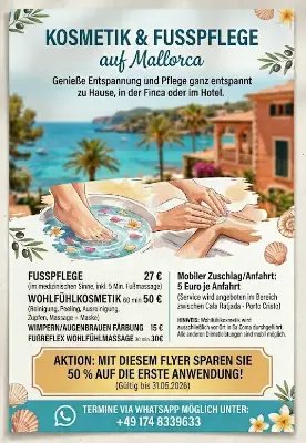 Mobile Fußpflege & Wohlfühlkosmetik — Dienstleistungen auf Mallorca